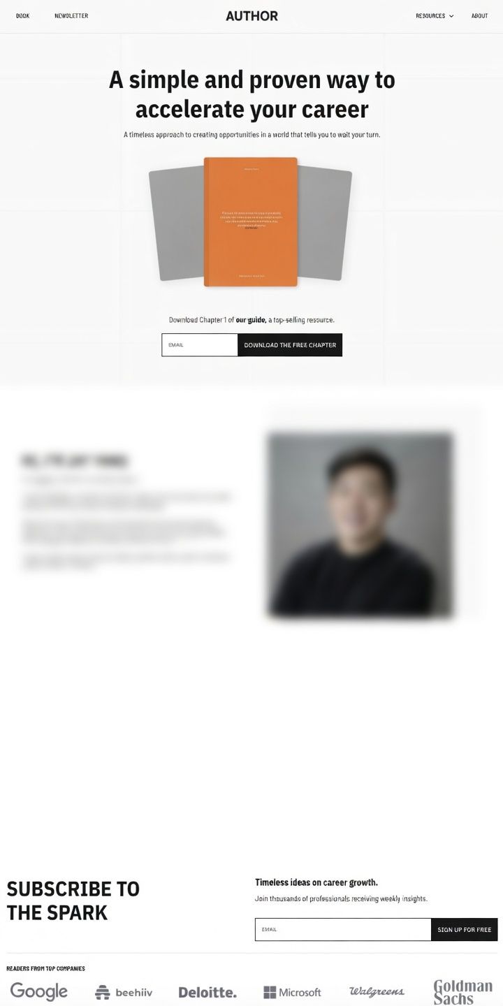 Subscription page from the lead-magnet project portfolio.